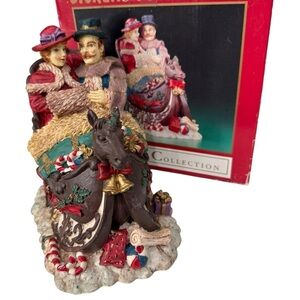 Dickens Collectible Windsor Collection Victorian Couple in Horse Drawn Sleigh